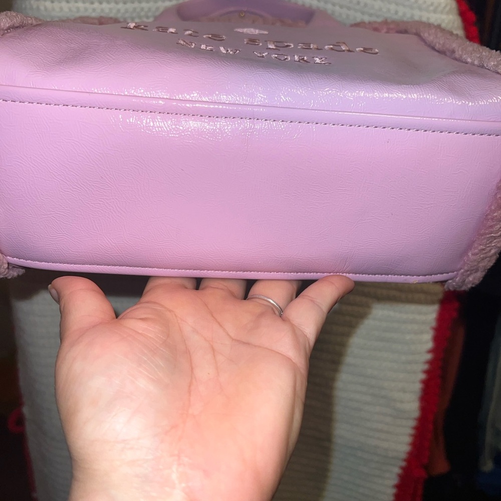 Kate spade New York Jett faux shearling small crossbody in quartz pink - Picture 9 of 10